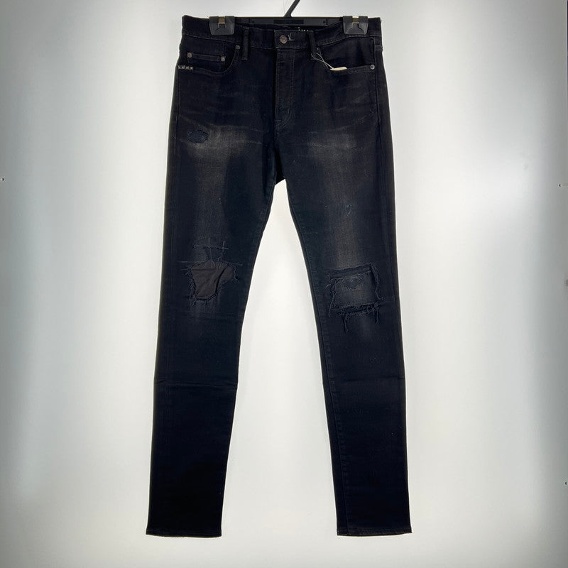 【中古品】【メンズ】 HYSTERIC GLAMOUR ヒステリックグラマー KPR加工スリムシルエット スキニーパンツ ダメージ加工 151-260702-ny-03-fuzh サイズ：34 カラー：ブラック 万代Net店