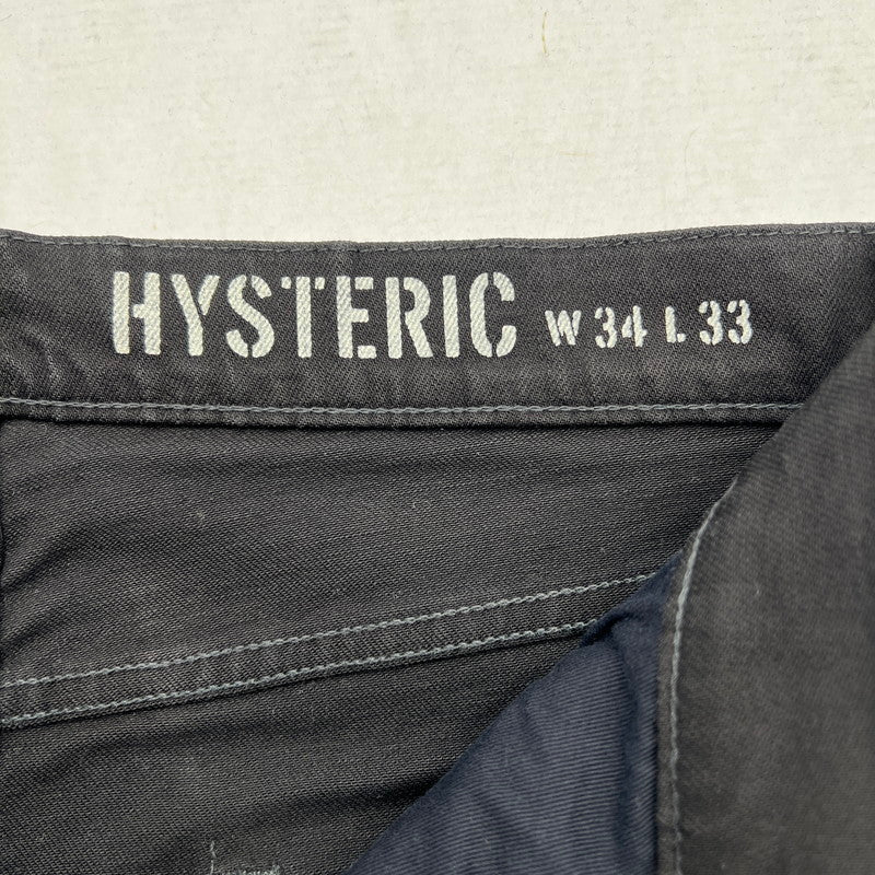 【中古品】【メンズ】 HYSTERIC GLAMOUR ヒステリックグラマー KPR加工スリムシルエット スキニーパンツ ダメージ加工 151-260702-ny-03-fuzh サイズ：34 カラー：ブラック 万代Net店