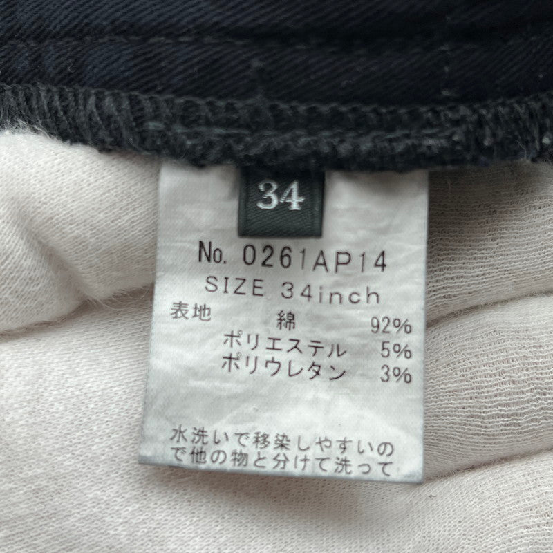 【中古品】【メンズ】 HYSTERIC GLAMOUR ヒステリックグラマー KPR加工スリムシルエット スキニーパンツ ダメージ加工 151-260702-ny-03-fuzh サイズ：34 カラー：ブラック 万代Net店