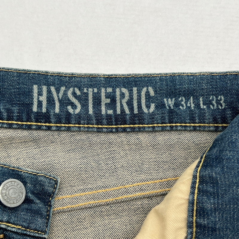 【中古品】【メンズ】 HYSTERIC GLAMOUR ヒステリックグラマー KPR加工デニムリメイクスリムシルエット 151-260702-ny-07-fuzh サイズ：34 カラー：インディゴ 万代Net店