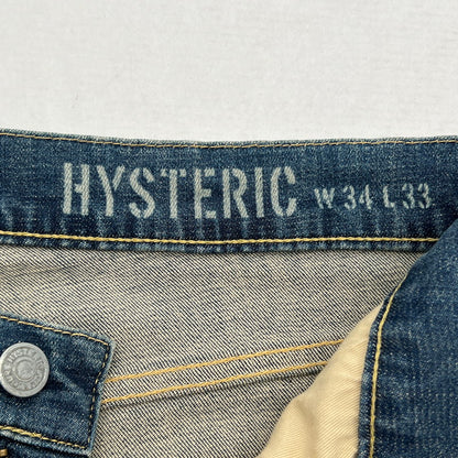 【中古品】【メンズ】 HYSTERIC GLAMOUR ヒステリックグラマー KPR加工デニムリメイクスリムシルエット 151-260702-ny-07-fuzh サイズ：34 カラー：インディゴ 万代Net店