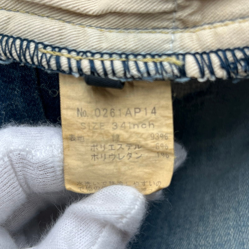 【中古品】【メンズ】 HYSTERIC GLAMOUR ヒステリックグラマー KPR加工デニムリメイクスリムシルエット 151-260702-ny-07-fuzh サイズ：34 カラー：インディゴ 万代Net店