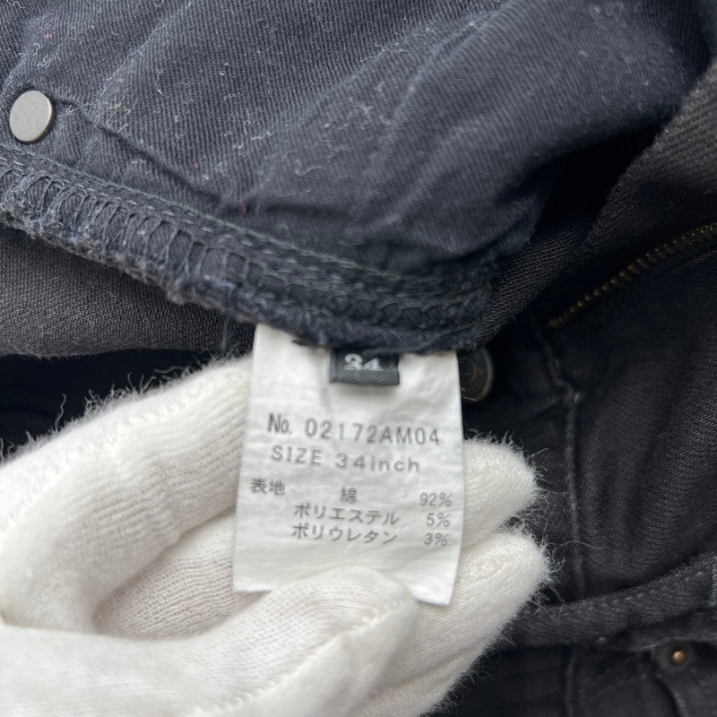 【中古品】【メンズ】 HYSTERIC GLAMOUR ヒステリックグラマー ショートパンツ デニム スタッズ 151-260702-ny-02-fuzh サイズ：34 カラー：ブラック 万代Net店