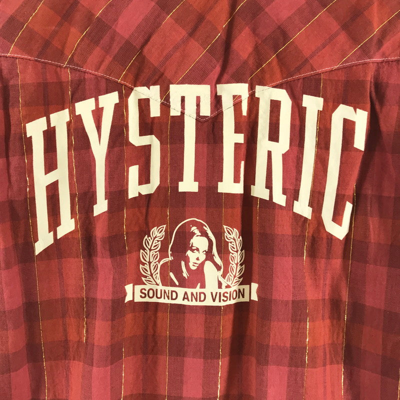 【中古品】【メンズ】 HYSTERIC GLAMOUR ヒステリックグラマー グラデーションウエスタン半袖シャツ RED SIZE:L 140-260701-io-13-fuzh 万代Net店