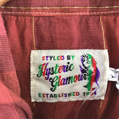 【中古品】【メンズ】 HYSTERIC GLAMOUR ヒステリックグラマー グラデーションウエスタン半袖シャツ RED SIZE:L 140-260701-io-13-fuzh 万代Net店