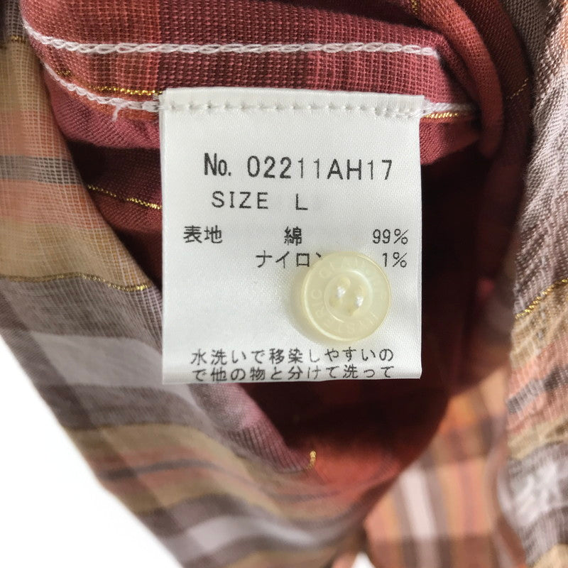 【中古品】【メンズ】 HYSTERIC GLAMOUR ヒステリックグラマー グラデーションウエスタン半袖シャツ RED SIZE:L 140-260701-io-13-fuzh 万代Net店