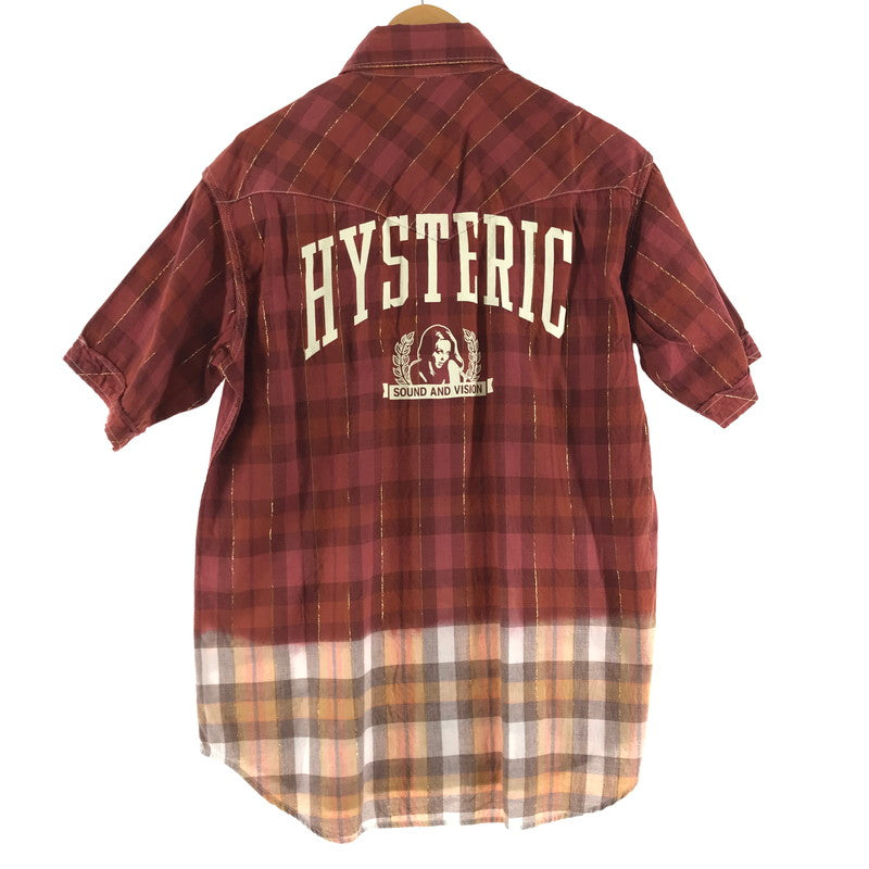 【中古品】【メンズ】 HYSTERIC GLAMOUR ヒステリックグラマー グラデーションウエスタン半袖シャツ RED SIZE:L 140-260701-io-13-fuzh 万代Net店