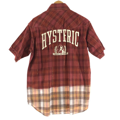 【中古品】【メンズ】 HYSTERIC GLAMOUR ヒステリックグラマー グラデーションウエスタン半袖シャツ RED SIZE:L 140-260701-io-13-fuzh 万代Net店