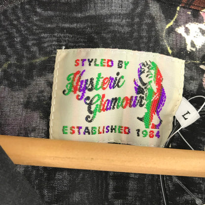 【中古品】【メンズ】 HYSTERIC GLAMOUR ヒステリックグラマー SWEET16DOLLS柄 オープンカラーシャツ BLACK SIZE:L 140-260701-io-12-fuzh 万代Net店