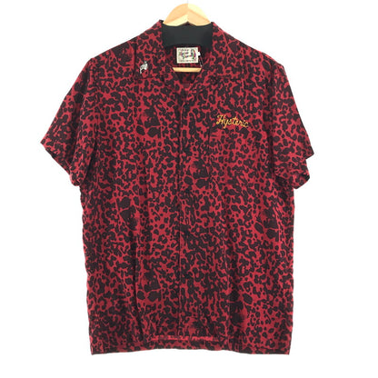 【中古品】【メンズ】 HYSTERIC GLAMOUR ヒステリックグラマー スカルレオパード柄アロハシャツ 半袖シャツ RED SIZE:L 140-260701-io-14-fuzh 万代Net店