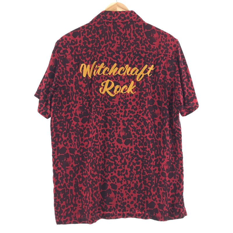 【中古品】【メンズ】 HYSTERIC GLAMOUR ヒステリックグラマー スカルレオパード柄アロハシャツ 半袖シャツ RED SIZE:L 140-260701-io-14-fuzh 万代Net店