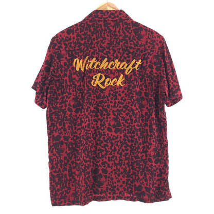 【中古品】【メンズ】 HYSTERIC GLAMOUR ヒステリックグラマー スカルレオパード柄アロハシャツ 半袖シャツ RED SIZE:L 140-260701-io-14-fuzh 万代Net店