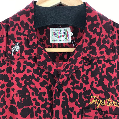 【中古品】【メンズ】 HYSTERIC GLAMOUR ヒステリックグラマー スカルレオパード柄アロハシャツ 半袖シャツ RED SIZE:L 140-260701-io-14-fuzh 万代Net店