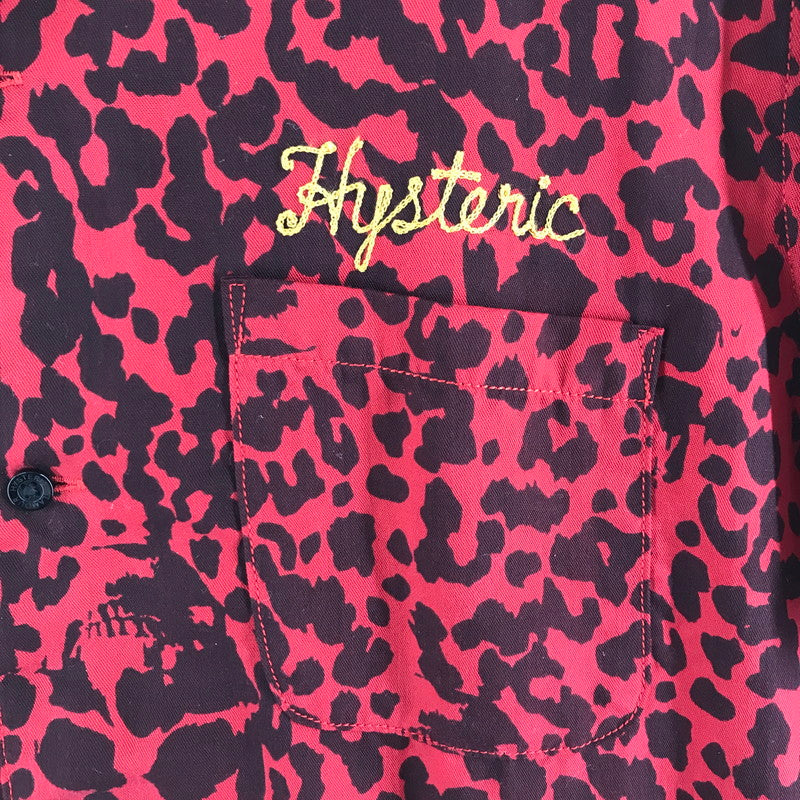 【中古品】【メンズ】 HYSTERIC GLAMOUR ヒステリックグラマー スカルレオパード柄アロハシャツ 半袖シャツ RED SIZE:L 140-260701-io-14-fuzh 万代Net店