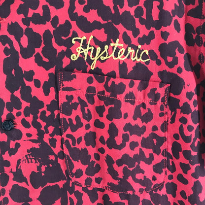 【中古品】【メンズ】 HYSTERIC GLAMOUR ヒステリックグラマー スカルレオパード柄アロハシャツ 半袖シャツ RED SIZE:L 140-260701-io-14-fuzh 万代Net店