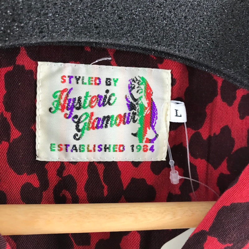 【中古品】【メンズ】 HYSTERIC GLAMOUR ヒステリックグラマー スカルレオパード柄アロハシャツ 半袖シャツ RED SIZE:L 140-260701-io-14-fuzh 万代Net店