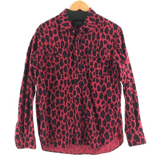 【中古品】【メンズ】 HYSTERIC GLAMOUR ヒステリックグラマー レオパードレギュラーカラー長袖シャツ RED SIZE:M 140-260701-io-15-fuzh 万代Net店