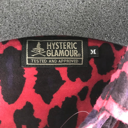 【中古品】【メンズ】 HYSTERIC GLAMOUR ヒステリックグラマー レオパードレギュラーカラー長袖シャツ RED SIZE:M 140-260701-io-15-fuzh 万代Net店