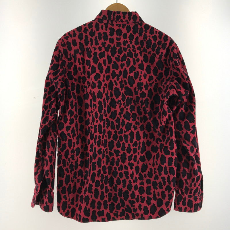 【中古品】【メンズ】 HYSTERIC GLAMOUR ヒステリックグラマー レオパードレギュラーカラー長袖シャツ RED SIZE:M 140-260701-io-15-fuzh 万代Net店