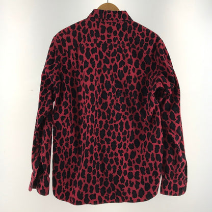 【中古品】【メンズ】 HYSTERIC GLAMOUR ヒステリックグラマー レオパードレギュラーカラー長袖シャツ RED SIZE:M 140-260701-io-15-fuzh 万代Net店