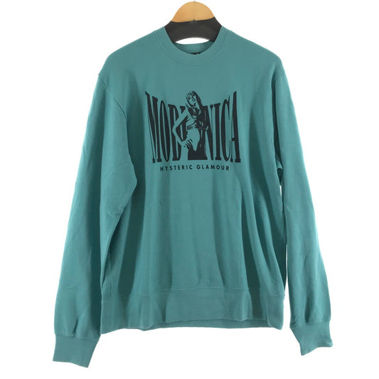 【中古品】【メンズ】 HYSTERIC GLAMOUR ヒステリックグラマー スウェット 長袖 GREEN SIZE:L 袖に汚れあり 140-260701-io-09-fuzh 万代Net店