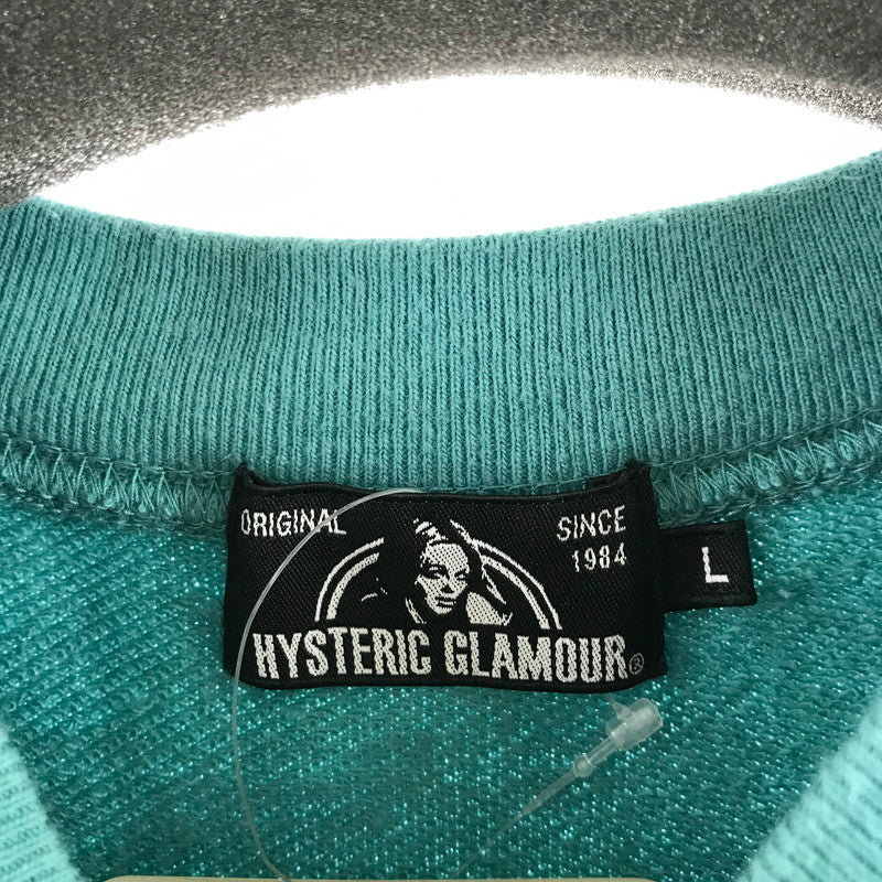 【中古品】【メンズ】 HYSTERIC GLAMOUR ヒステリックグラマー スウェット 長袖 GREEN SIZE:L 袖に汚れあり 140-260701-io-09-fuzh 万代Net店