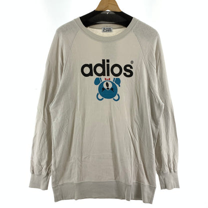 【中古品】【メンズ】 HYSTERIC GLAMOUR ヒステリックグラマー ADIOSプリント長袖Tシャツ カラーベージュ SIZE:F 170-260630-ky-83-fuzh 万代Net店