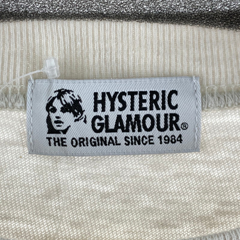 【中古品】【メンズ】 HYSTERIC GLAMOUR ヒステリックグラマー ADIOSプリント長袖Tシャツ カラーベージュ SIZE:F 170-260630-ky-83-fuzh 万代Net店