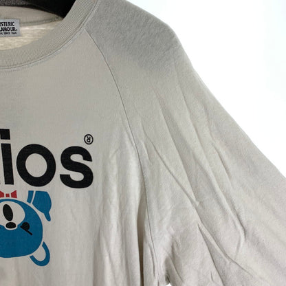 【中古品】【メンズ】 HYSTERIC GLAMOUR ヒステリックグラマー ADIOSプリント長袖Tシャツ カラーベージュ SIZE:F 170-260630-ky-83-fuzh 万代Net店