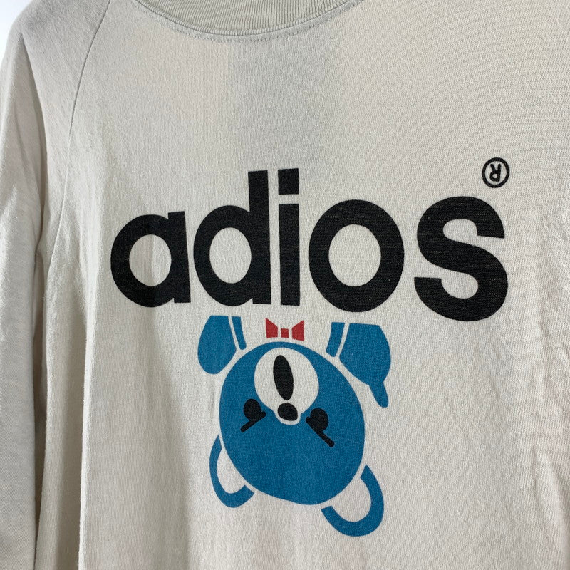 【中古品】【メンズ】 HYSTERIC GLAMOUR ヒステリックグラマー ADIOSプリント長袖Tシャツ カラーベージュ SIZE:F 170-260630-ky-83-fuzh 万代Net店
