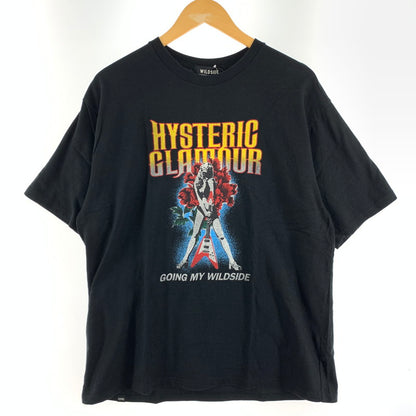 【中古品】【メンズ】 WILDSIDE×HYSTERIC GLAMOUR ワイルドサイド × ヒステリックグラマー FLYING V 半袖Tシャツ カラーBLACK SIZE:5 140-260630-ky-84-fuzh 万代Net店