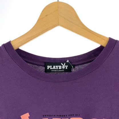 【中古品】【メンズ】 HYSTERIC GLAMOUR ヒステリックグラマー PLAYBOY プレイボーイ 半袖Tシャツ カラー PURPLE SIZE:L 140-260630-ky-85-fuzh 万代Net店