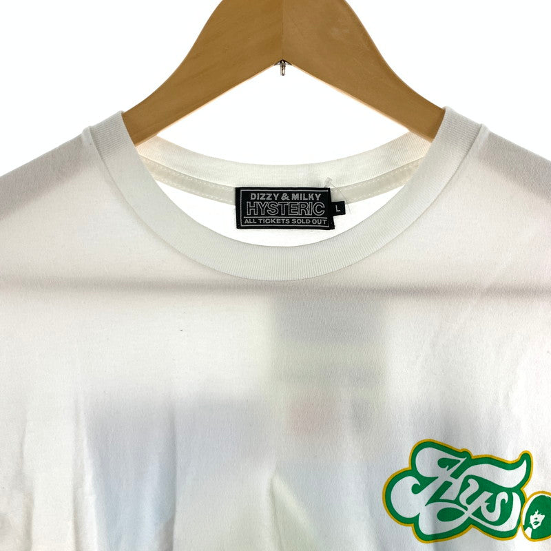 【中古品】【メンズ】 HYSTERIC GLAMOUR ヒステリックグラマー ライムスカッシュ 半袖Tシャツ WHITE SIZE:L 140-260630-ky-87-fuzh 万代Net店