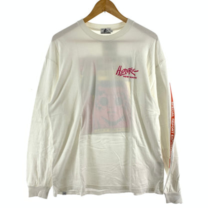 【中古品】【メンズ】 HYSTERIC GLAMOUR ヒステリックグラマー SPECIAL REPORT長袖Tシャツ カラーホワイト SIZE:L 140-260630-ky-86-fuzh 万代Net店