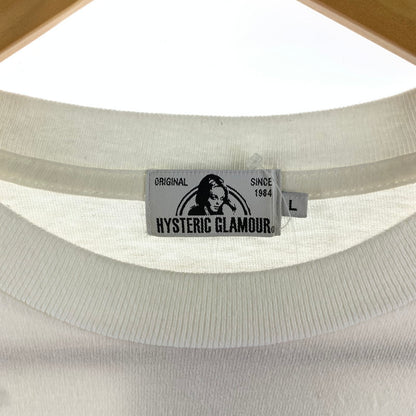 【中古品】【メンズ】 HYSTERIC GLAMOUR ヒステリックグラマー SPECIAL REPORT長袖Tシャツ カラーホワイト SIZE:L 140-260630-ky-86-fuzh 万代Net店