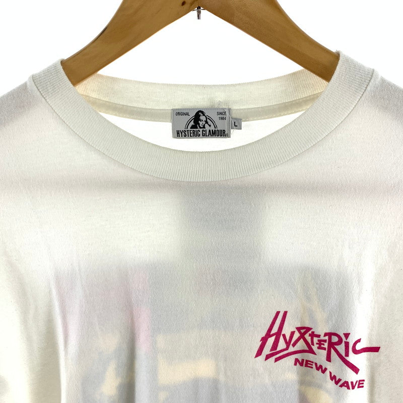 【中古品】【メンズ】 HYSTERIC GLAMOUR ヒステリックグラマー SPECIAL REPORT長袖Tシャツ カラーホワイト SIZE:L 140-260630-ky-86-fuzh 万代Net店