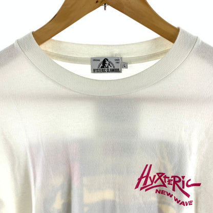 【中古品】【メンズ】 HYSTERIC GLAMOUR ヒステリックグラマー SPECIAL REPORT長袖Tシャツ カラーホワイト SIZE:L 140-260630-ky-86-fuzh 万代Net店