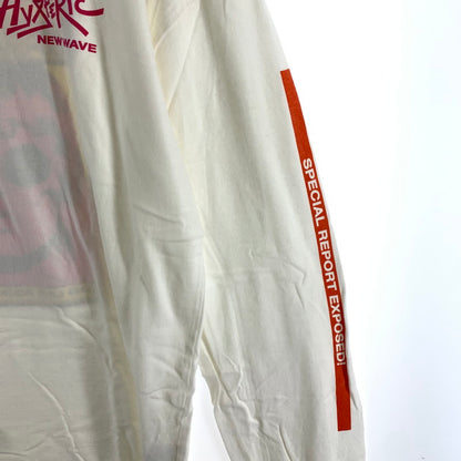 【中古品】【メンズ】 HYSTERIC GLAMOUR ヒステリックグラマー SPECIAL REPORT長袖Tシャツ カラーホワイト SIZE:L 140-260630-ky-86-fuzh 万代Net店