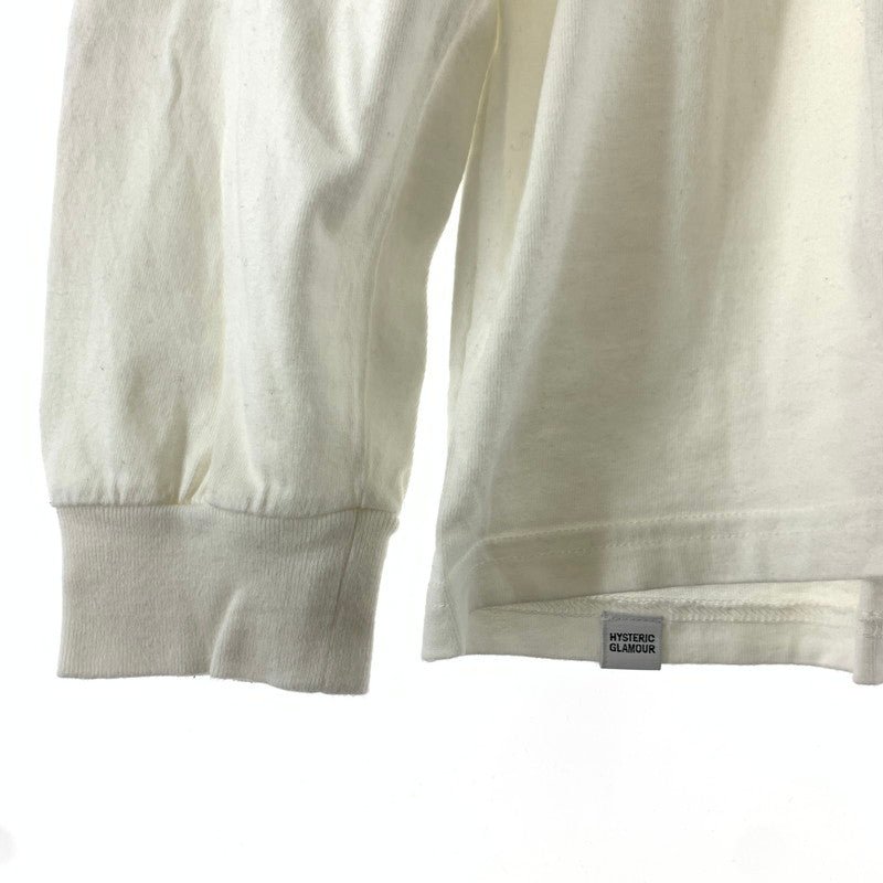 【中古品】【メンズ】 HYSTERIC GLAMOUR ヒステリックグラマー SPECIAL REPORT長袖Tシャツ カラーホワイト SIZE:L 140-260630-ky-86-fuzh 万代Net店