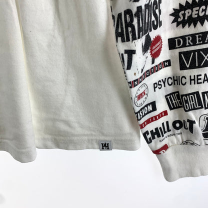 【中古品】【メンズ】 HYSTERIC GLAMOUR ヒステリックグラマー HI FI WOMAN ハイファイウーマン プリント長袖Tシャツ カラーWHITE SIZE:L 140-260630-ky-88-fuzh 万代Net店