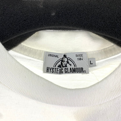 【中古品】【メンズ】 HYSTERIC GLAMOUR ヒステリックグラマー HI FI WOMAN ハイファイウーマン プリント長袖Tシャツ カラーWHITE SIZE:L 140-260630-ky-88-fuzh 万代Net店