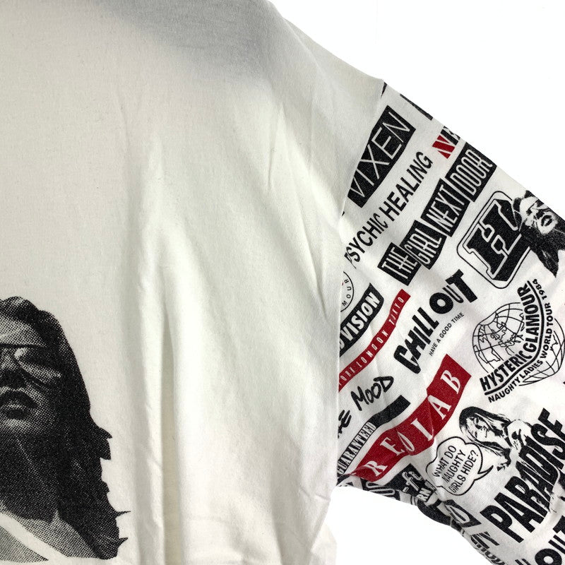 【中古品】【メンズ】 HYSTERIC GLAMOUR ヒステリックグラマー HI FI WOMAN ハイファイウーマン プリント長袖Tシャツ カラーWHITE SIZE:L 140-260630-ky-88-fuzh 万代Net店