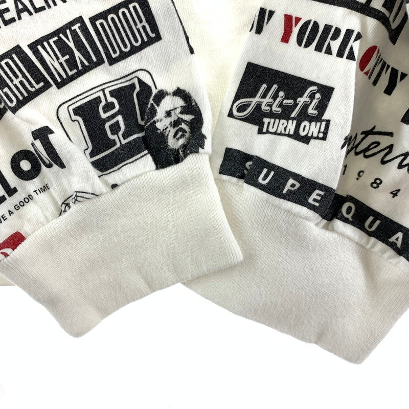 【中古品】【メンズ】 HYSTERIC GLAMOUR ヒステリックグラマー HI FI WOMAN ハイファイウーマン プリント長袖Tシャツ カラーWHITE SIZE:L 140-260630-ky-88-fuzh 万代Net店