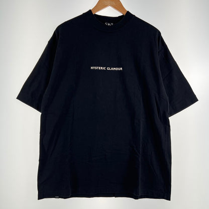 【中古品】【メンズ】 HYSTERIC GLAMOUR ヒステリックグラマー ロゴTシャツ 半袖Tシャツ 140-260702-ny-13-fuzh サイズ：M カラー：ブラック 万代Net店