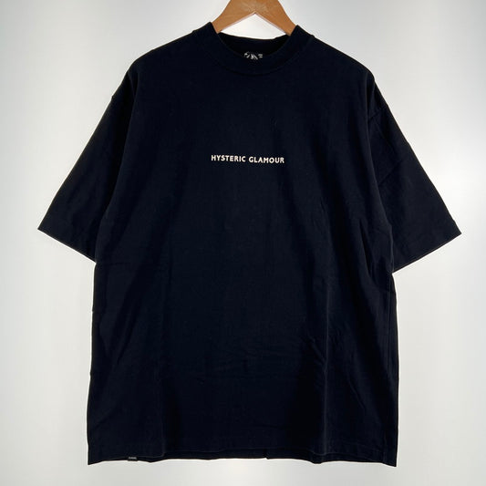 【中古品】【メンズ】 HYSTERIC GLAMOUR ヒステリックグラマー ロゴTシャツ 半袖Tシャツ 140-260702-ny-13-fuzh サイズ：M カラー：ブラック 万代Net店