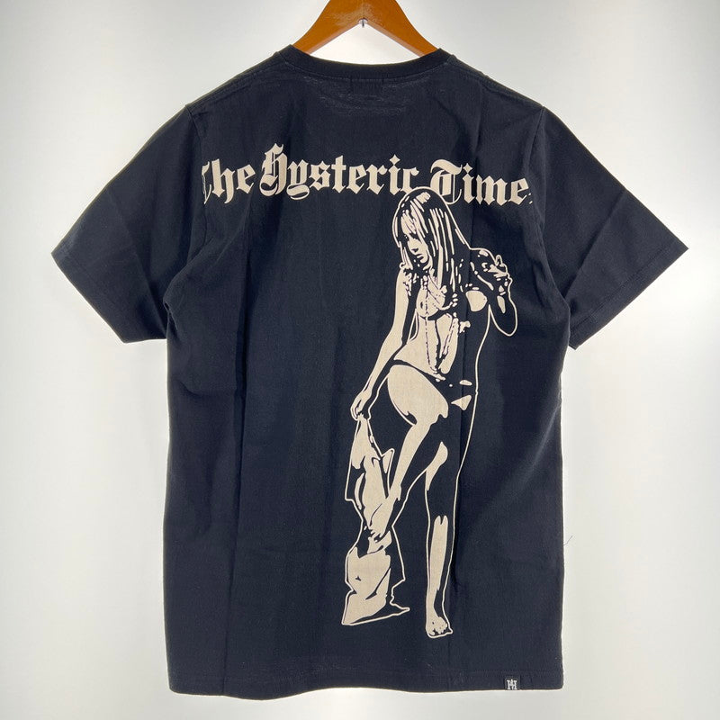【中古品】【メンズ】 HYSTERIC GLAMOUR ヒステリックグラマー THE HYSTERIC TIMES ザ・ヒステリック・タイムズ 半袖Tシャツ 140-260702-ny-11-fuzh サイズ：L カラー：ブラック 万代Net店