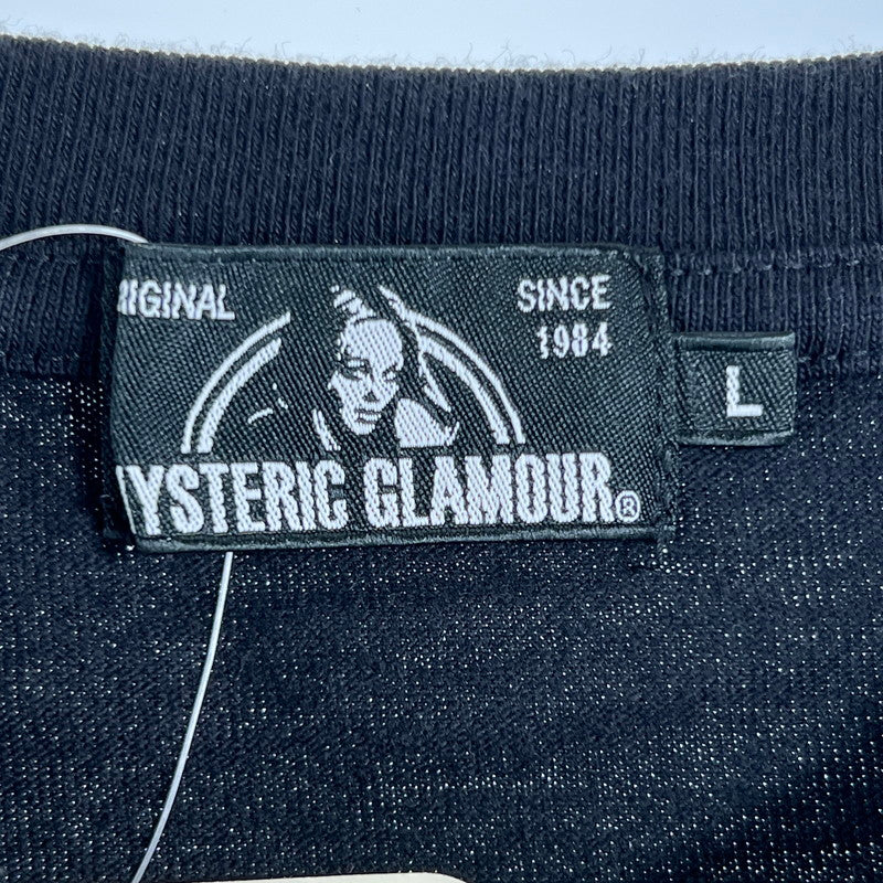 【中古品】【メンズ】 HYSTERIC GLAMOUR ヒステリックグラマー THE HYSTERIC TIMES ザ・ヒステリック・タイムズ 半袖Tシャツ 140-260702-ny-11-fuzh サイズ：L カラー：ブラック 万代Net店