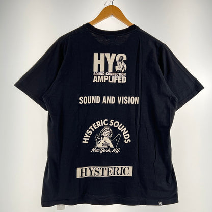 【中古品】【メンズ】 HYSTERIC GLAMOUR ヒステリックグラマー HYS SOUNDS SCRATCH ヒス サウンド スクラッチ 半袖Tシャツ BLACK SIZE:L 140-260702-ny-12-fuzh サイズ：L カラー：ブラック 万代Net店