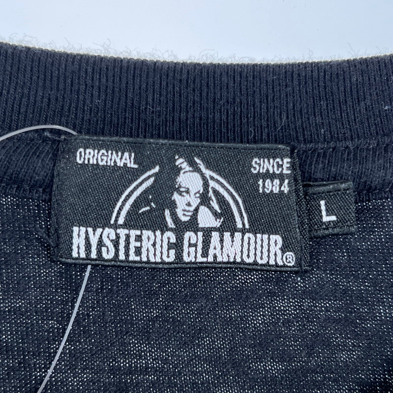 【中古品】【メンズ】 HYSTERIC GLAMOUR ヒステリックグラマー HYS SOUNDS SCRATCH ヒス サウンド スクラッチ 半袖Tシャツ BLACK SIZE:L 140-260702-ny-12-fuzh サイズ：L カラー：ブラック 万代Net店