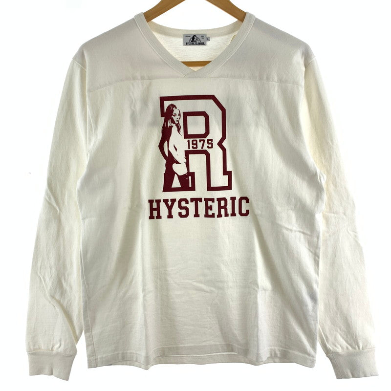 【中古品】【メンズ】 HYSTERIC GLAMOUR ヒステリックグラマー 長袖Tシャツ カラーWHITE SIZE:L 140-260630-ky-89-fuzh 万代Net店